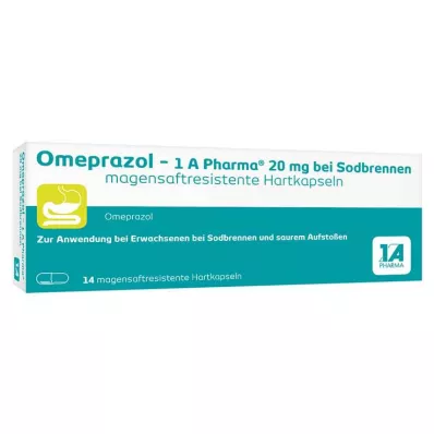 Omeprazol - 1 A Pharma® 20 mg bei Sodbrennen, 14 St
