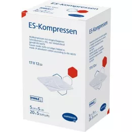 ES-KOMPRESSEN steril 5x5 cm 12fach Großpackung, 20X5 St