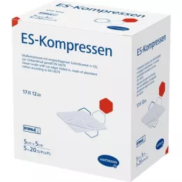 ES-KOMPRESSEN steril 5x5 cm 12fach Großpackung, 5X20 St