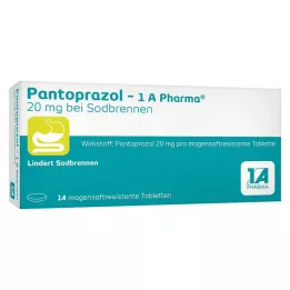 PANTOPRAZOL-1A Pharma 20mg bei Sodbrennen msr.Tab., 14 St