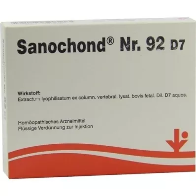 SANOCHOND Nr.92 D 7 Ampullen, 5X2 ml
