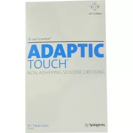 ADAPTIC Touch 5x7,6 cm nichthaft.Sil.Wundauflage, 10 St