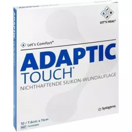 ADAPTIC Touch 7,6x11 cm nichthaft.Sil.Wundauflage, 10 St