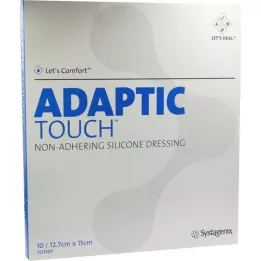 ADAPTIC Touch 12,7x15 cm nichthaft.Sil.Wundauflage, 10 St