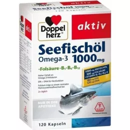 DOPPELHERZ Seefischöl Omega-3 1.000 mg+Fols.Kaps., 120 St