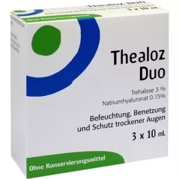 THEALOZ Duo Augentropfen, 3X10 ml