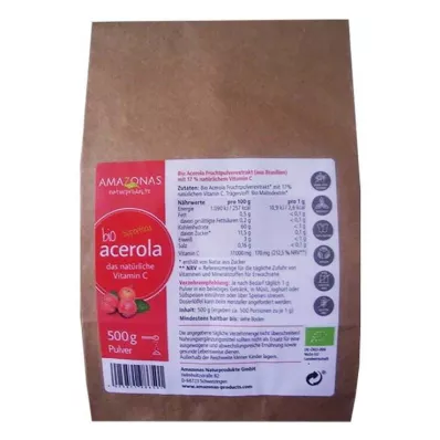 ACEROLA 100% Bio Pur natürliches Vit.C Pulver, 500 g ACEROLA 100% Bio Pur natürliches Vit.C Pulver, 500 g