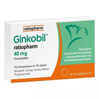 GINKOBIL-ratiopharm 40 mg Filmtabletten, 30 St