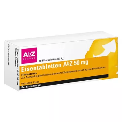 Eisentabletten AbZ 50 mg Filmtabletten, 50 St