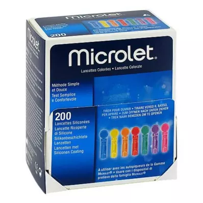 MICROLET Lanzetten farbig, 200 St