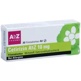 CETIRIZIN AbZ 10 mg Filmtabletten, 20 St