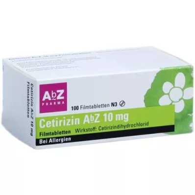 CETIRIZIN AbZ 10 mg Filmtabletten, 100 St