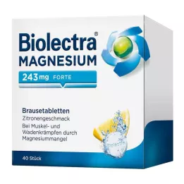 BIOLECTRA Magnesium 243 mg forte Zitrone Br.-Tabl., 40 St