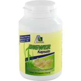 INGWER 500 mg Kapseln+Vitamin B1+C, 90 St