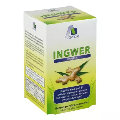 INGWER 500 mg Kapseln+Vitamin B1+C, 90 St