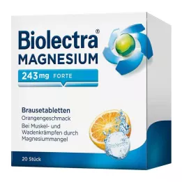 BIOLECTRA Magnesium 243 mg forte Orange Brausetab., 20 St