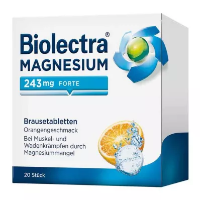BIOLECTRA Magnesium 243 mg forte Orange Brausetab., 20 St