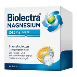BIOLECTRA Magnesium 243 mg forte Orange Brausetab., 40 St