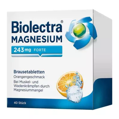 BIOLECTRA Magnesium 243 mg forte Orange Brausetab., 40 St BIOLECTRA Magnesium 243 mg forte Orange Brausetab., 40 St