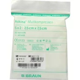 ASKINA Mullkompressen 7,5x7,5 cm steril, 5X2 St