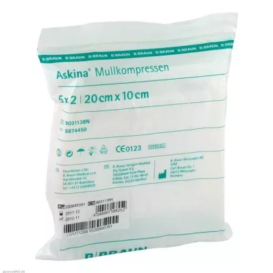 ASKINA Mullkompressen 10x20 cm steril, 5X2 St