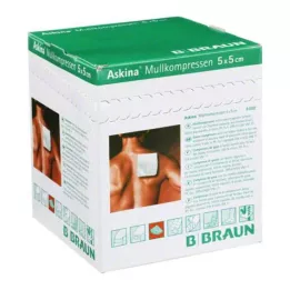 ASKINA Mullkompressen 5x5 cm steril 8fach, 25X2 St
