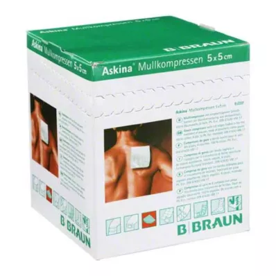 Askina Mullkompressen 5x5 cm, 25X2 St