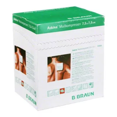 ASKINA Mullkompressen 7,5x7,5 cm steril, 25X2 St