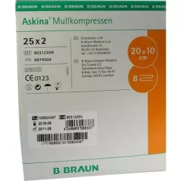 ASKINA Mullkompressen 10x20 cm steril, 25X2 St