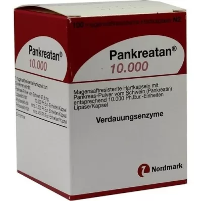 PANKREATAN 10.000 magensaftresistente Hartkapseln, 100 St