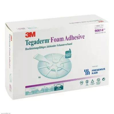 TEGADERM Foam Adhesive 6,9x7,6 cm oval 90614, 10 St