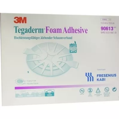 TEGADERM Foam Adhesive FK 14,3x15,6 cm oval 90613, 5 St
