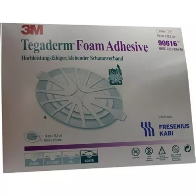 TEGADERM Foam Adhesive FK 19x22,2 cm oval 90616, 5 St