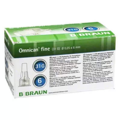 OMNICAN fine Pen Kanüle 31 G 0,25x6 mm, 100 St