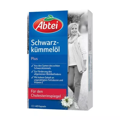 Abtei Schwarzkümmelöl Plus Kapseln, 48 St Abtei Schwarzkümmelöl Plus Kapseln, 48 St