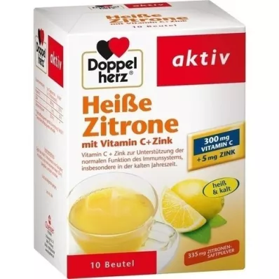 DOPPELHERZ heiße Zitrone Vitamin C+Zink Granulat, 10 St