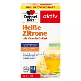 DOPPELHERZ heiße Zitrone Vitamin C+Zink Granulat, 10 St