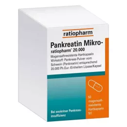 Pankreatin Mikro ratiop.20000 magens.Hartkapseln, 50 St
