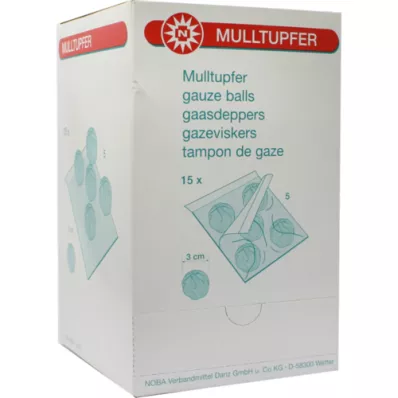 MULLTUPFER pflaumengroß steril, 15X5 St