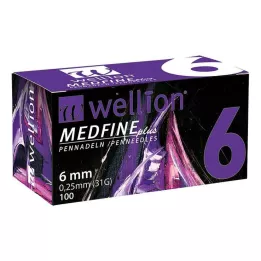 WELLION MEDFINE plus Pen-Nadeln 6 mm, 100 St