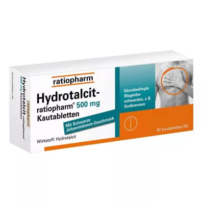 HYDROTALCIT-ratiopharm 500 mg Kautabletten, 50 St