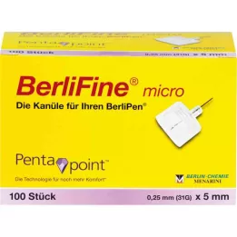 BERLIFINE micro Kanülen 0,25x5 mm, 100 St