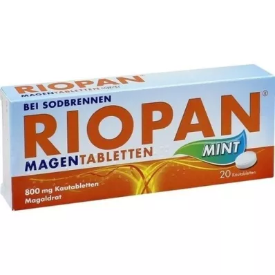 RIOPAN Magen Tabletten Mint 800 mg Kautabletten, 20 St