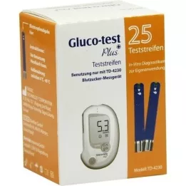 GLUCO TEST Plus Blutzuckerteststreifen, 25 St