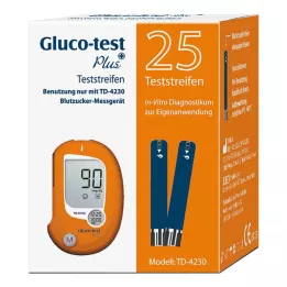 GLUCO TEST Plus Blutzuckerteststreifen, 25 St