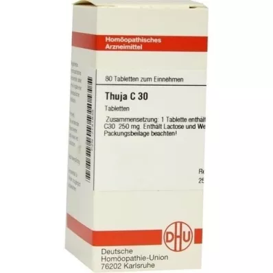 THUJA C 30 Tabletten, 80 St