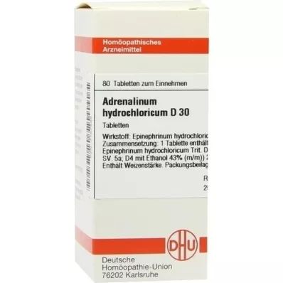 ADRENALINUM HYDROCHLORICUM D 30 Tabletten, 80 St