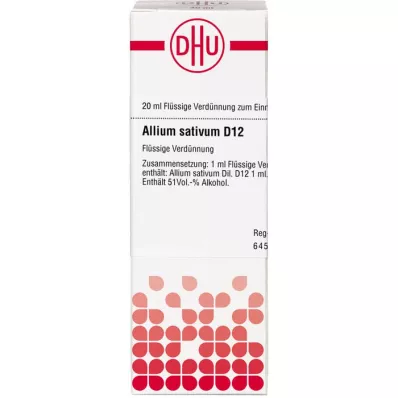 ALLIUM SATIVUM D 12 Dilution, 20 ml