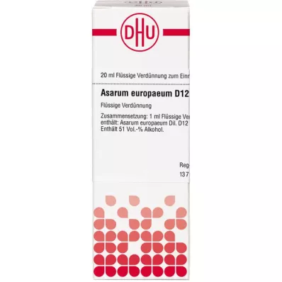 ASARUM EUROPAEUM D 12 Dilution, 20 ml