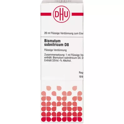 BISMUTUM SUBNITRICUM D 8 Dilution, 20 ml